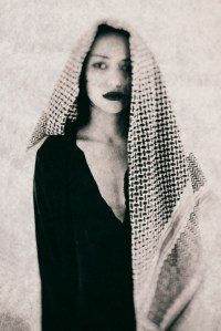 woman with arab keffiyeh